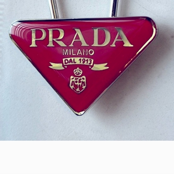 PRADA Signature Triangle Key Ring - Picture 2 of 5